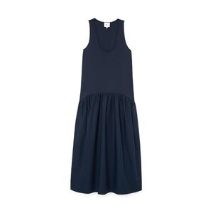NWT G. Label by Goop Shannon dropped-waist tank dress, navy, size 8